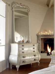 Matilde chest of drawers, Chest of drawers with handles in the shape of a heart
