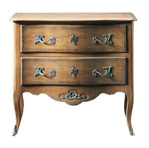 Oscar FA.0070, Transition regional dresser in wood, with small floral decoration