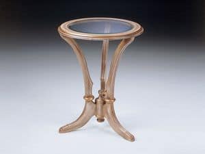 Art. 269/WB, Lamp table, in classic style, with glass top