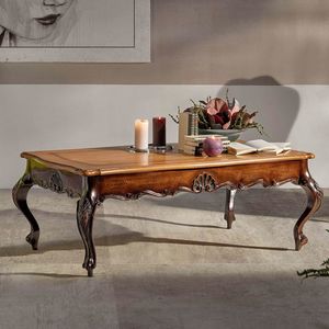 Coffee table ARMH938, Inlaid and carved coffee table