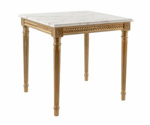 Tavolino 4545, Louis XVI style side table with marble top