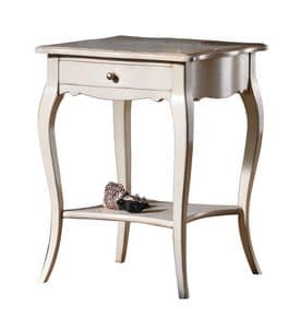 Violette BR.0304.A, Side table with drawer and shelf below, classic style