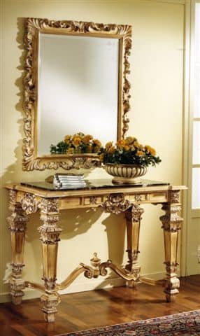 3100 CONSOLE, Carved console table suited for luxury hotels