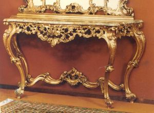 560 console, Baroque style console with marble top
