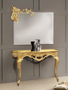 Art. 714, Luxurious carved console, gold finish