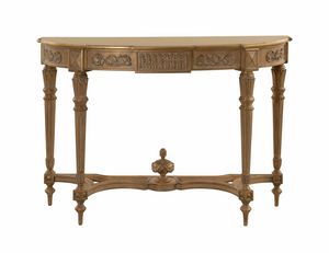 Console 5000, Elegant wooden console in gold finish