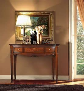 Praga Consolle, Wooden side table, hand carved, luxury classic style