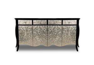 Art. 2411 Mar, Classic design sideboard, black and silver finish