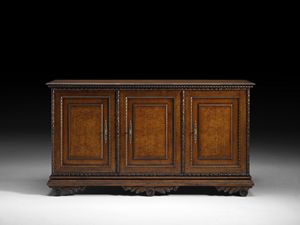 Art. C18 sideboard, Classic style sideboard, with decorations in ash briar root