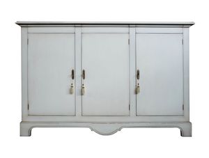 Blesle white VS.4457, Louis XIV sideboard with three doors and three drawers