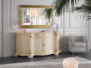 Brianza sideboard 4 doors lacquered, Classic lacquered sideboard