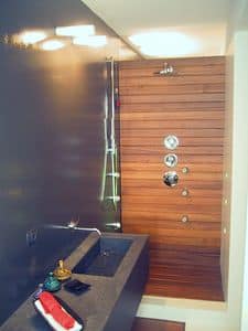 ZEN, Wood paneling bathroom, tailored