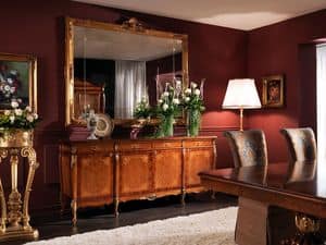 173, Luxury classic sideboard with 4 doors and 4 drawers
