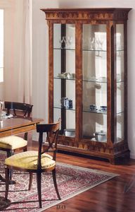 2845 DISPLAY CABINET, Outlet classic showcase, in inlaid wood