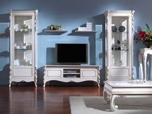 3505 DISPLAY CABINET, Classic 1-port display cabinet, in '800 style, lacquered finish