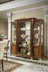 Aida display cabinet 4 doors, Display cabinet in classic style