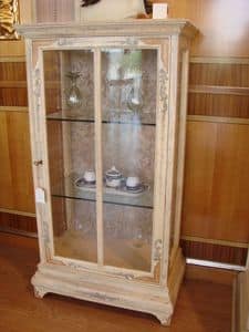 Art. 510, Display cabinet with 1 door, copper windows, for living room