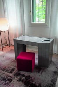 ELYSEE dressing table, Dressing table with internally top in stitched leather