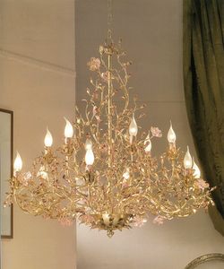 912112/gold, Gold leaf chandelier