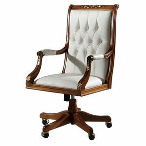 Office armchair STL13, Swivel office chair, tufted backrest