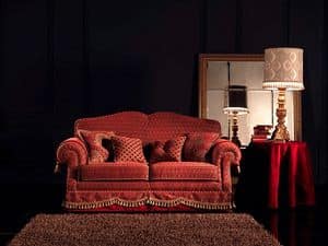 Alessandra, Tufted sofa, 2-seater, custom made, for living room