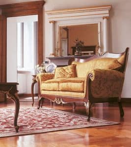 Art. 1054, Upholstered sofa, with carvings, for salons in luxury style
