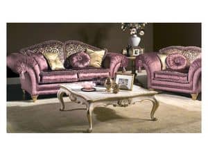 Art. MA 43 Majestic, Classical couch of great elegance, rich of precious details