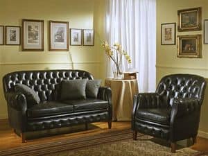Bulbas Divano Capitonn, Luxury classic sofa,  capitonn, for hotel halls and sitting room