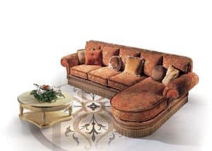 Cairo Tre, Classic luxury sofa with peninsula