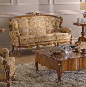 Chippendale 3 seater sofa, Classic style sofa, with decorative carvings