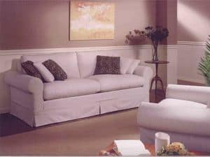 Copenhagen Sofa, Classical sofa for sitting room, with removable fabric