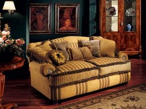Marcus sofa, Luxury sofa with low armrests, classic style