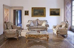Touileries, Sofa and armchair for classic style rooms