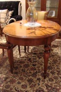 Art. 802, Classic oval table suited for kitchens, extendable