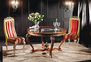 Art. 902, Classic round table with glass top