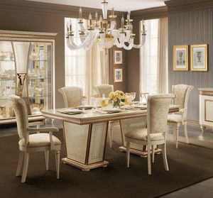 Fantasia rectangular table, Elegant dining table, extendable