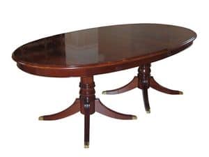 Langland, Classic extensible table, mahogany veneered