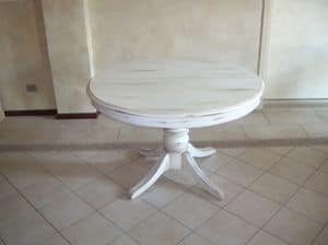Mr. Burke, Extendable table with round top, classic style