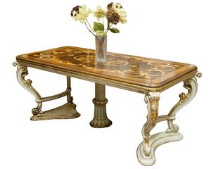 Russian Crown LU.0680, Carved, inlaid, extendable rectangular table