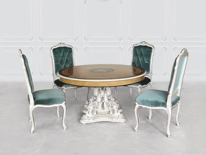 Table 1425, Classic luxury table with mother-of-pearl base