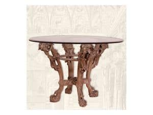 Table art. Sari, Dining table made of  handmade wood, Art Deco style