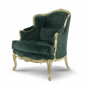 Armchair 4711, Classic style armchair, carved in wood