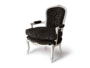 Art.303 armchair, Classic style armchair for living rooms and hotels