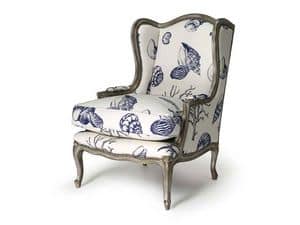 Art.320 armchair, Armchair in beech wood, Louis XV Style