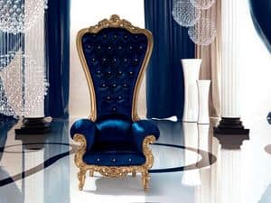 B/110/7 The Throne, Padded Armchair, customizable, for Ville