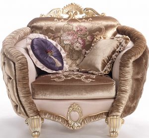 Isabelle armchair, Enveloping armchair, with luxurious details