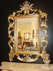 Art. 400, Classic mirror with gold finish, for home