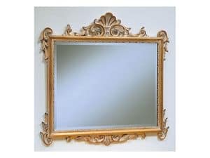 Art. 811, Luxury classic mirror, pickled finish, for hotels