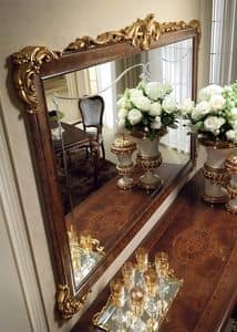 Donatello mirror, Luxury classic mirror, frame carved and decorated by hand, for every neoclassic style room