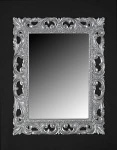 Memo, Classic style mirror with frame in lacquered wood